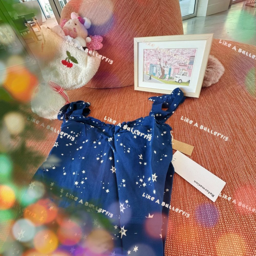 SALE🦋Reformation Christine Dress - Starry Night - Picture 4 of 10